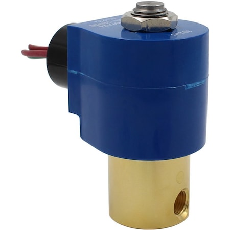 1/8, NPT, 2-Way Normally Closed, Brass, Solenoid Valve, EPDM/Copper, 110V AC/50HZ And 120/60HZ